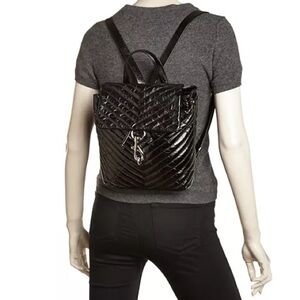 💕Rebecca Minkoff Eddie Flap Leather Backpack NWT